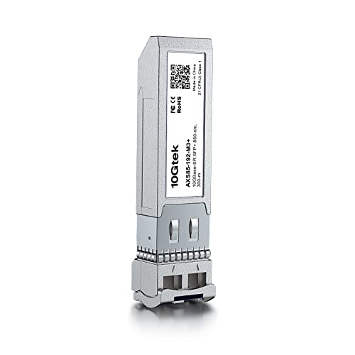 Image of Industrial Grade 10GBase-SR SFP+ Transceiver, 10G 850nm MMF, up to 300 Meters, Compatible with Cisco SFP-10G-SR, Meraki MA-SFP-10GB-SR, Ubiquiti UniFi UF-MM-10G, Fortinet, Netgear and More,2 Pack