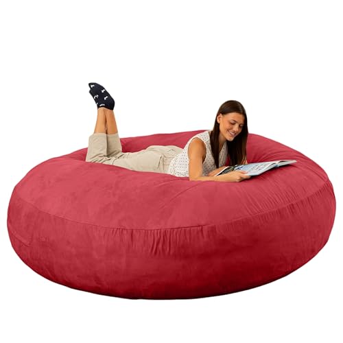 Image of Jaxx 6 Foot Cocoon - 2-in-1 Convertible Bean Bag Bed & Large Bean Bag Chair for Adults, Cinnabar