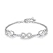 T400 Jewelers "Stay Forever" Crystals Interlocking Pendant Necklace, 17" Swarovski Elements [DEAL OF THE DAY]