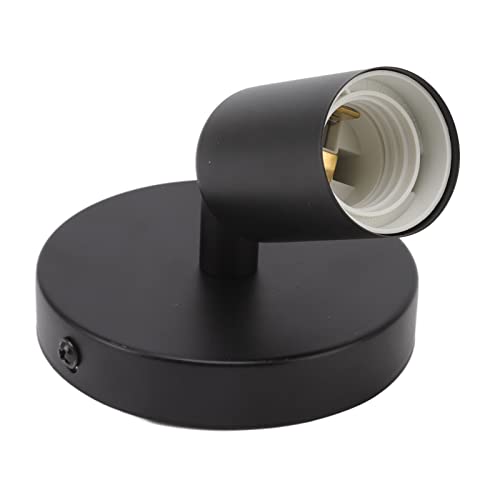 E26 E27 W Lamp Holder Modern Simple W Lamp Base for Bedroom Living Room Showcase 85 E27 W Lamp BaseE26 W Lamp BaseE26 W Light BaseE27 W Lamp HolderE27 Lamp BaseE26 (Black)