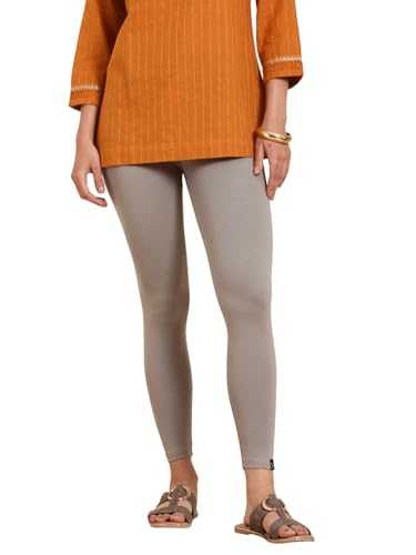 Image of TWIN BIRDS Super Stretchable Cotton Elasthane Fabric Ankle Length Leggings for Women