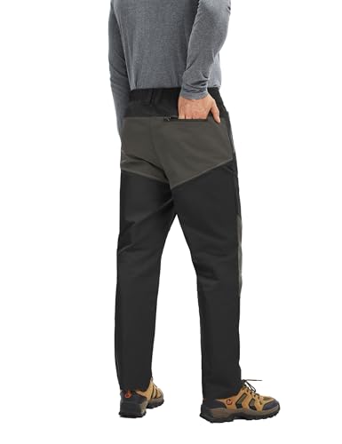 Atforna Pantalones de senderismo impermeables para hombre, pantalones de trekking, pantalones funcionales, ropa de ciclismo con 4 bolsillos con cremallera, resistentes al viento, para ciclistas - imagen 4