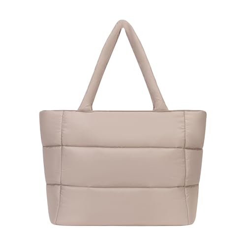Image of PUMA Women's Plush Soft Nylon Tote with Padded Straps, Zip Closure & Metal Logo Plaque