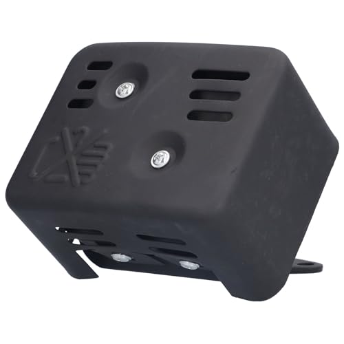 Schalldämpfer Auspuff Generator Schalldämpfer für GX120 GX140 GX160 GX200 5.5PS 6.5PS und 168F Motor Motor, Geeignet für 2 3 4 Benzin Motor Generator Wasserpumpe(Schwarz)