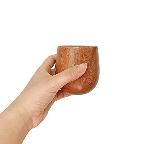 Miniatura 5 de Jzk Juego De 2 Tazas De Madera Natural Para Café, Cerveza, Té, Zumo, Leche