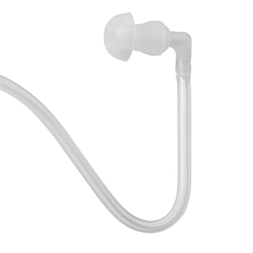 Zerone Transparent Security Earbud Universal 2-Pin Acoustic Tube In-ear Earpiece PPT Mic Red Light for 2-Way Radio Wakie Talkie with Replacement Eartip - Image 4