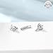 Melighting 16G Rook Earring Sterling Silver 925 Internally Threaded Rook Piercing Jewellery Clear CZ Cartilage Earring Eyebrow Bar Barbell 8 mm