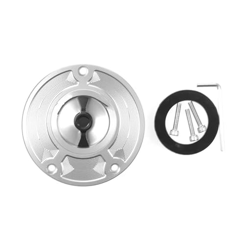 Bouchon de réservoir carburant noir et argent pour moto Kawasaki Z1000 Z800 Z750