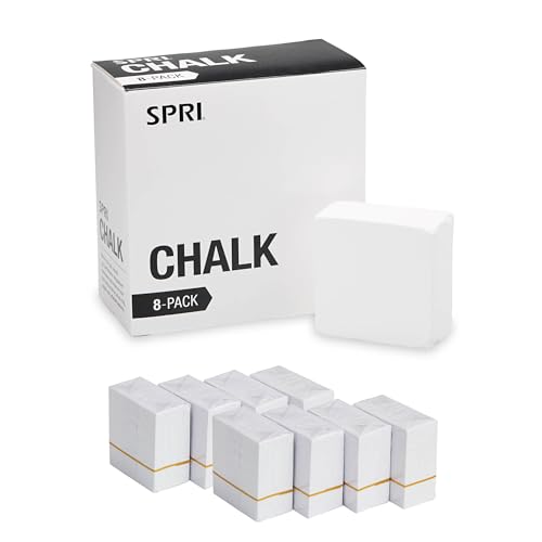 SPRI Chalk Block, 2oz. (8 Pack) for Gymnastics, Rock Climbing, Bouldering, Weight-Lifting,