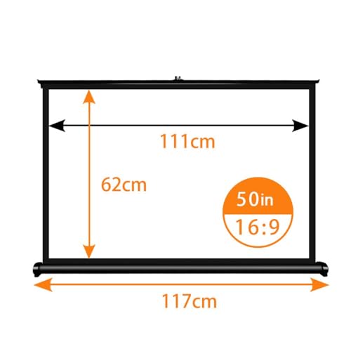 Pantalla Retráctil Manual para Proyector de 50 pulgadas miniatura 6