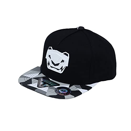 Withmoons Tiger Paper Fold Patch Geometry Pattern Cotton Snapback Hat Flat Brim Baseball Cap Tr21483 (Black) #TOP28