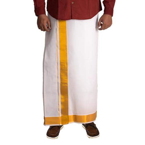 White Single Layer Dhoti Vesti Mundu Indian traditional Dhoti with