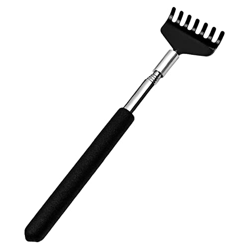 Kokiya Coçador telescópico extensível para as costas, rosto e pescoço, pé 20-68 cm, aço inoxidável,