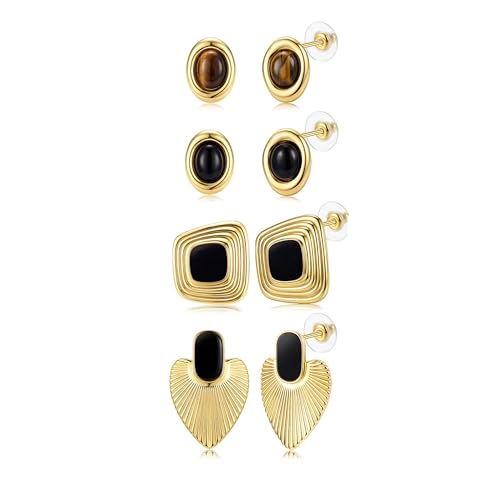 BOOTMOON 4�g ���B���e�[�W �X�e�[�g�����g �`�����L�[ �S�[���h �X�^�b�h�C�������O ���f�B�[�X �g�����f�B 14K �����b�L �X�e�����X�X�`�[�� �C�������O�Z�b�g �u���b�N �G�i���� �C�������O �^�C�K�[�A�C �X�^�b�h �C�������O �X�e�[�g����