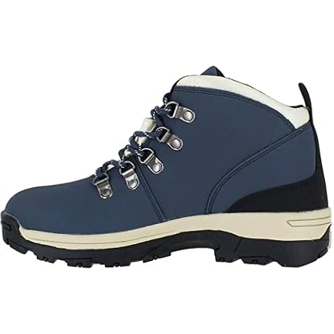 Womens Ladies Waterproof Genuine Leather Breathable Lace Up Memory Foam Hiking Outdoor Trekking Boots UK Sizes 3-8 (Blue, Numeric_6) Cover