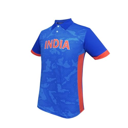 Image of MARKRICH Ind Official 2024 for Men Worldcup 2024 /2025 |Blue New T20 2024-2025|Sports India World Cup Cricket Team T Shirt Jersey