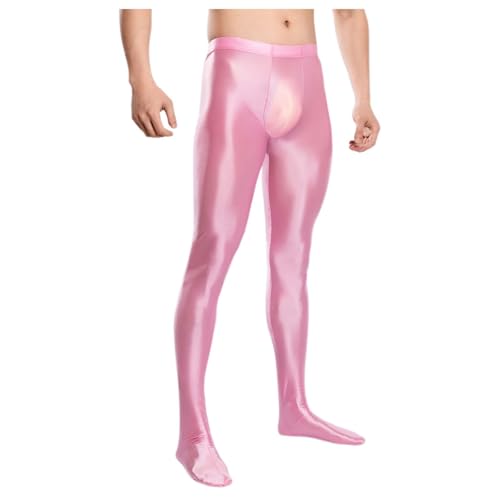Mallas para hombre brillantes lisas de nailon elástico, leggings para hombre, deporte, bodybuilding confort, medias de cintura alta, ajustadas, ropa sexy erótica caliente, leggings para momentos
