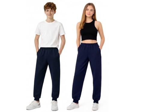 Pantalones deportivos de forro polar para niños y niñas L S U en pack de 2