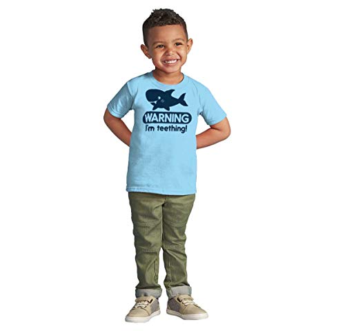 Warning I'm Teething Funny Shark Youth T Shirt Tee Boys3