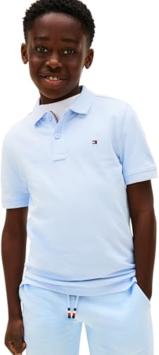 Tommy Hilfiger Boy's Flag Polo Ss KB0KB09103 Polos, Blue (Sweet Blue), 14 Years