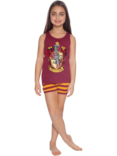 Harry Potter girls Gryffindor House Crest Cotton Tank Top Pajama Short Set2