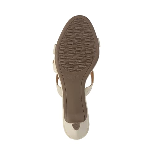 Image of Metro Women Synthetic Leather Kitten Heel Slip-on Sandal