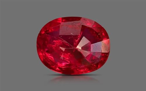 Rubis ovale de 8,25 Ratti pour sertissage de bijoux personnalisés hommes et femmes