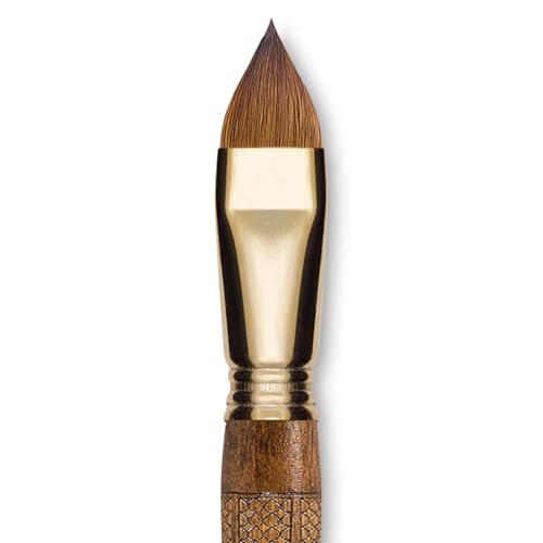 Escoda Reserva Kolinsky-Tajmyr Sable Brush - Filbert, Short Handle, Size 20