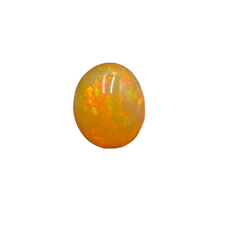 Opale éthiopienne naturelle 13x11mm, cabochon ovale pierre précieuse multi feu