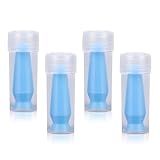 4pcs Scleral Lens Inserter, Ventless Contact Lens Applicator with Individual Box Silicone Plunger for Hard RGP Prosthetic Eyes Comfortable Insertion (Blue)