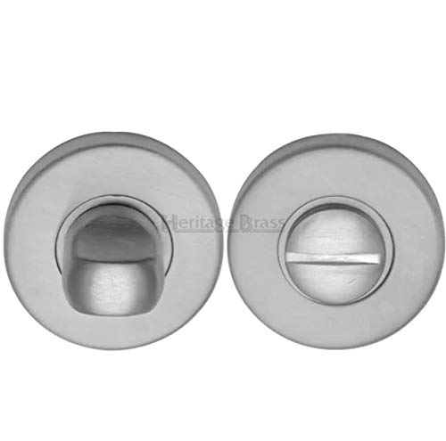 Heritage Brass Verrou à bouton-poucier 46mm Finish Satin Chrome