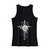 MILAKOO Gothic Romantic Tank Tops Sword and Rose Print Sleeveless Tee Casual Summer Vest Tops, 2XL #3