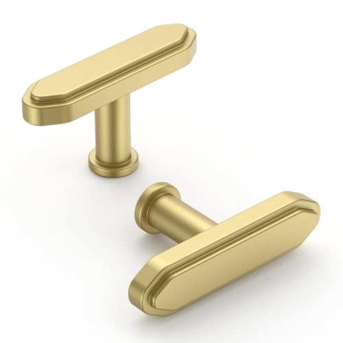 Asidrama 30 Pack Brushed Gold Kitchen Cabinet Knobs Cabinet Hardware Zinc Knobs for Dresser Drawers