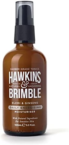 Hawkins & Brimble Energising Mens Face Moisturiser, Sensitive Skin Moisturiser for Men with Natural Ingredients, Hydrating Moisturiser for Dry Skin, Mens Moisturiser with No Parabens/Animal Testing