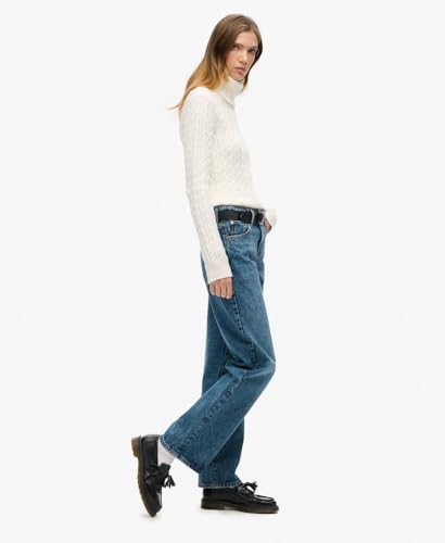 Superdry Para Mujer. W7011013A Jeans Talle Medio Y Pernera Ancha Azul (30/30), Casual, AlgodóN, Denim - 4