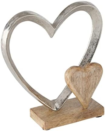 Boltze Carolyn 2002881 Decorative Heart Figurine (Wood, for Decoration, Gift Idea for Birthdays + Weddings, Heart Figurine, 18 x 7.5 x 22 cm, Table Decoration) Boltze Carolyn 2002881 Decorative Heart Figurine (Wood, for Decoration, Gift Idea for Birthdays + Weddings, Heart Figurine, 18 x 7.5 x 22 cm, Table Decoration)