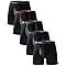 OYGSieg Men's Boxer Briefs,Fly with Built-in Total Support Pouch Moisture-Wicking Odor Control Cool Underwear for Men 5-Pack 02A XL