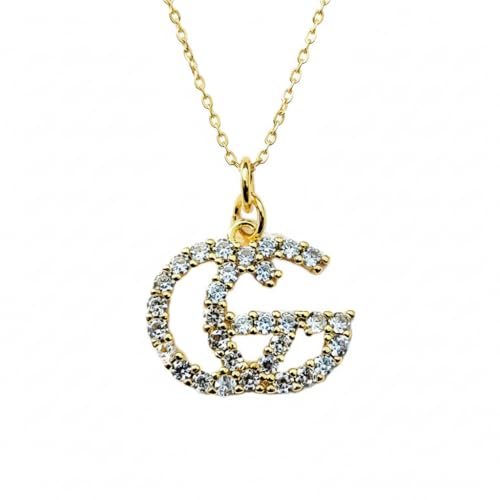 Collier à breloques lettre Gg en plaqué or à porter au quotidien ou en soirée