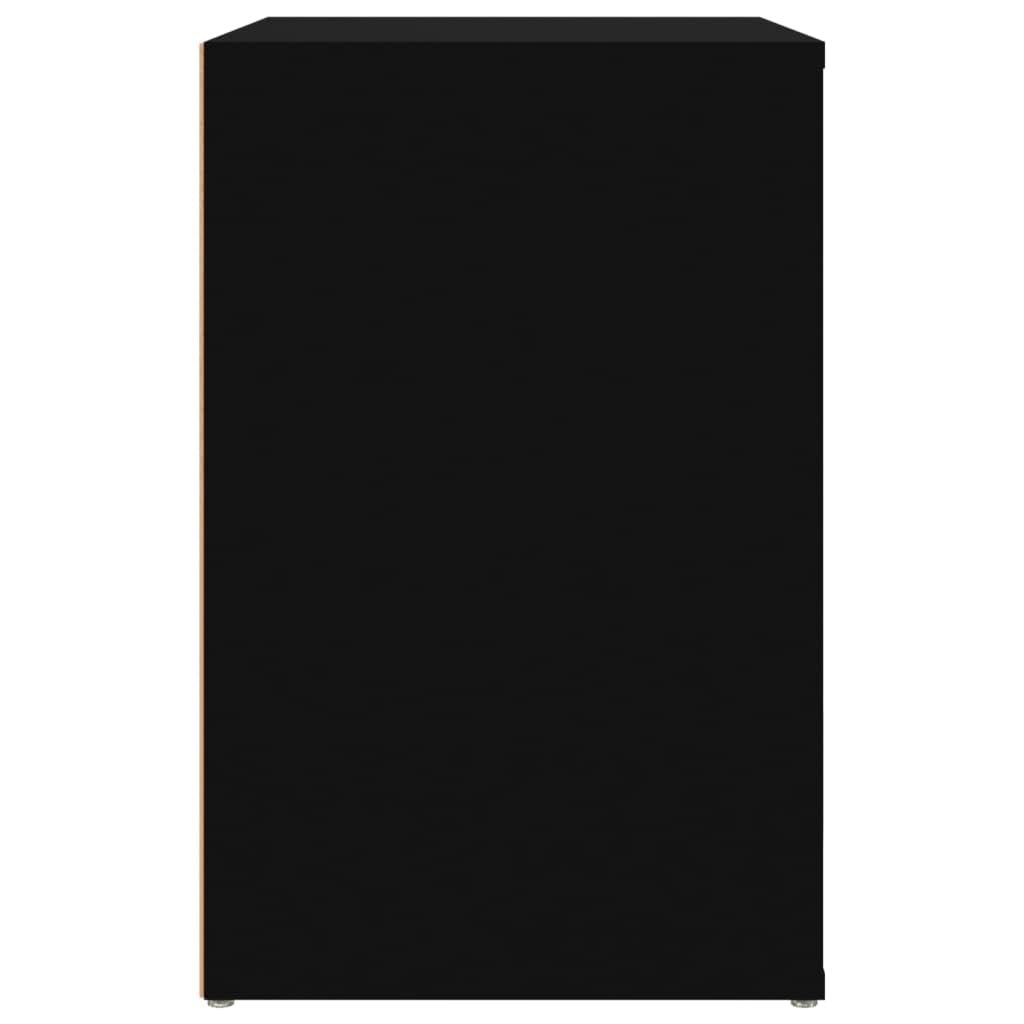 vidaXL Schoenenkast 63x24x147 cm bewerkt hout Zwart, opbergrek voor schoenen, opbergstellage voor schoenen, schoenenordener, schoenenstellage