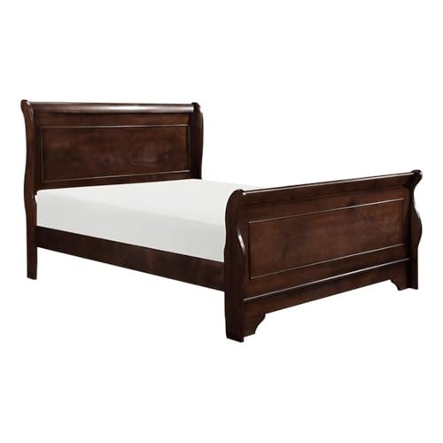 Lexicon-Abbeville-Traditional-Wood-Eastern-King-Sleigh-Bed-in-Brown-Cherry Lexicon Abbeville Traditional Wood Eastern King Sleigh Bed in Brown Cherry