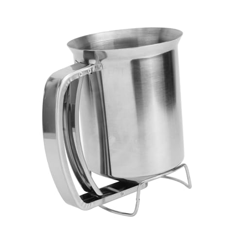 Ciieeo Stainless Steel Batter Dispenser Funnel Easy to Use Baking Tool for Pancakes Waffles Muffins Non-slip Handle Dishwasher Safe One-piece Design