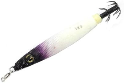 GEECRACK Egi Thief Squid Jig, No. 15, 4.0 Inches (101 mm), Approx. 2.0 oz (57 g), Purple Head #019 Lure