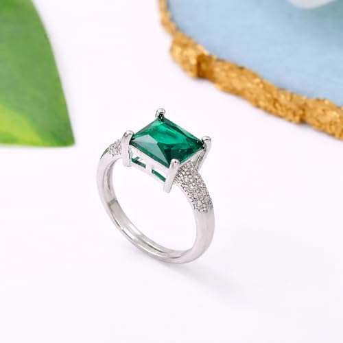 Image of Square Stone Ring for Women & Girls | Alloy Stone | Gemstone Jewelry for Engagement, Wedding, Party | Gift for Anniversary, Birthday & Special Occasions