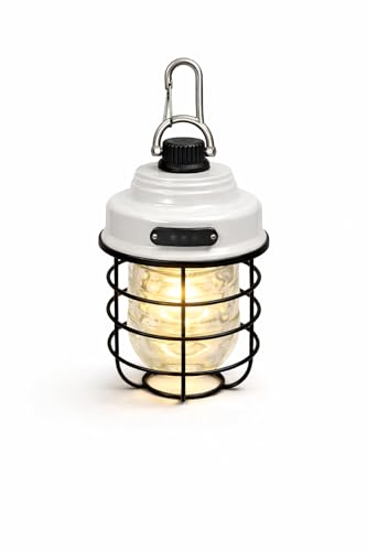 Lámpara Camping LED Portátil Vintage Recargable USB C   Luz Cálida y Blanca   Regulable 10 250 lm, Autonomía 4 80 h, Colgable o de Sobremesa
