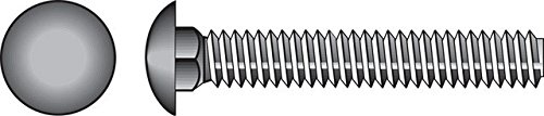 812581 0.37 x 3 in. Hot Dip Galvanized Carriage Bolts