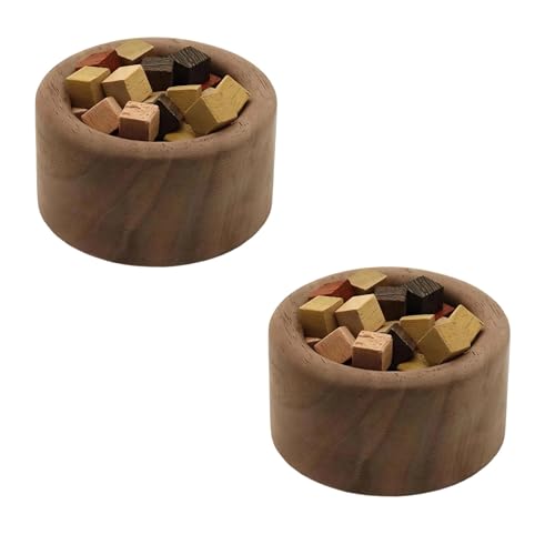 Difusor aromático eléctrico de madera negro 2 piezas