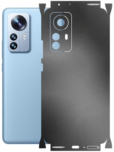 Image of AtOdds - Full Body Back Screen Guard Protector Film - Lamination Wrap Skin Sticker Compatible with XIAOMI Mi 12 PRO | Scratchproof Matte Finish (Metallic Grey)