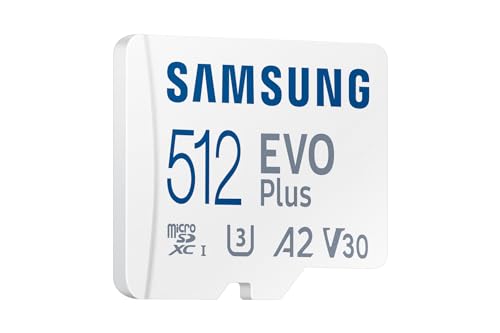 Samsung EVO Plus 512GB MicroSD�������[�J�[�h (2024) + SD�A�_�v�^�[�B