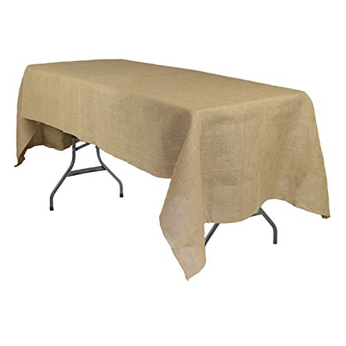 Your Chair Covers - Mantel rectangular de yute natural rústico de 150 x 300 cm para bodas, fiestas, cocina, hogar, mesa de comedor