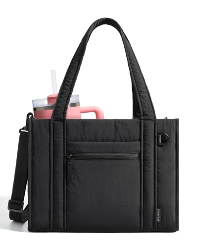 BAGSMART Boxy Quilted Tote